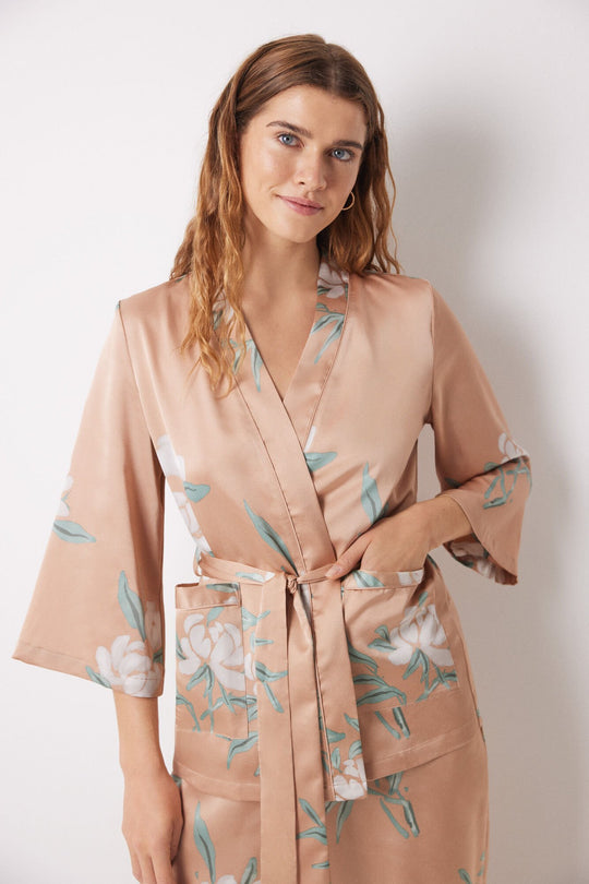 Nude 3-piece pyjamas set
