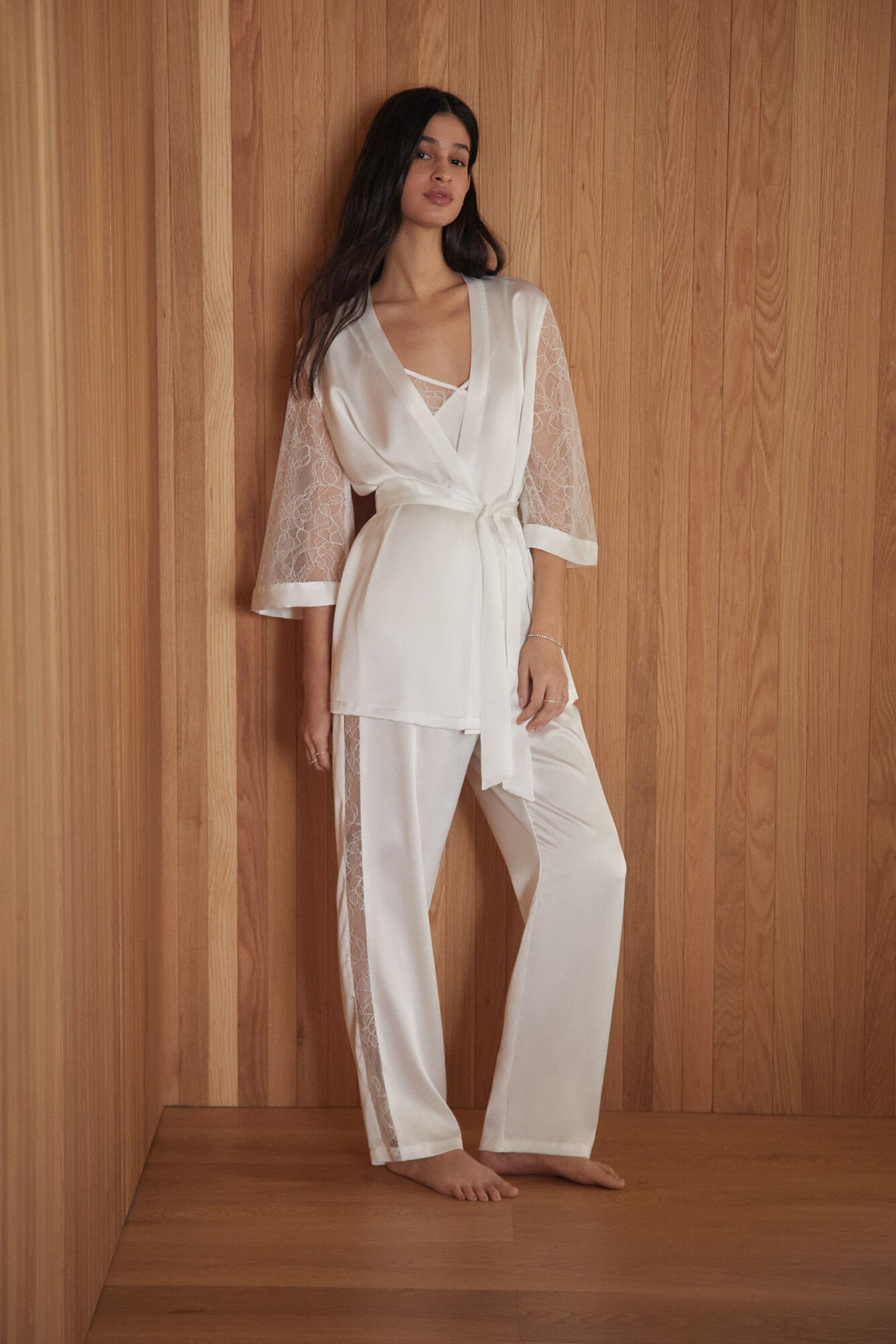 Cotton Pajamas White Lace Pyjama Set Ivory Pyjama|long Pyjamas