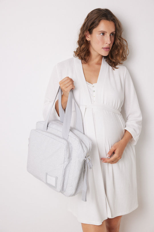 Allover dot print maternity bag