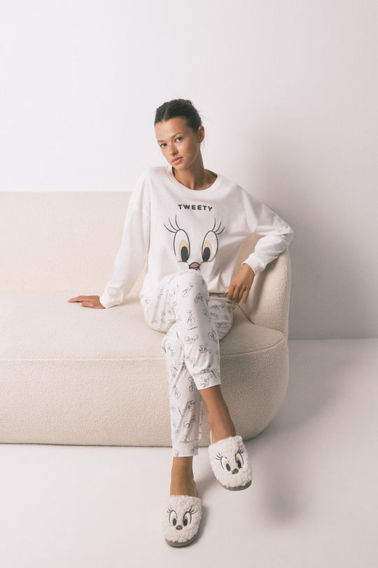 Tweety Bird 100% cotton long pyjamas