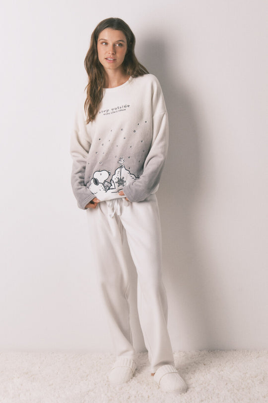 Snoopy soft fleece long pyjamas