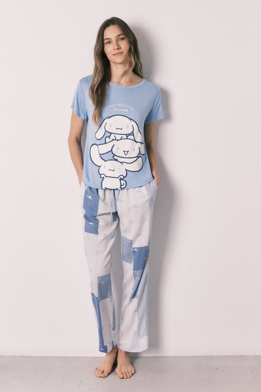 Patchwork long pyjamas Cinnamoroll