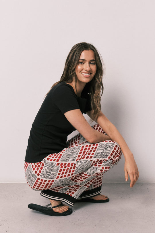 Cotton short sleeve long pyjamas