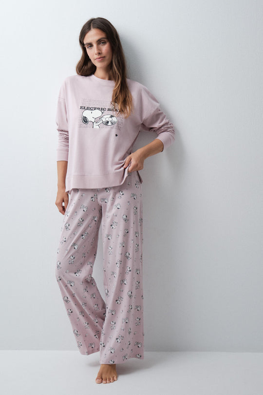 Pink cotton long pyjamas Snoopy