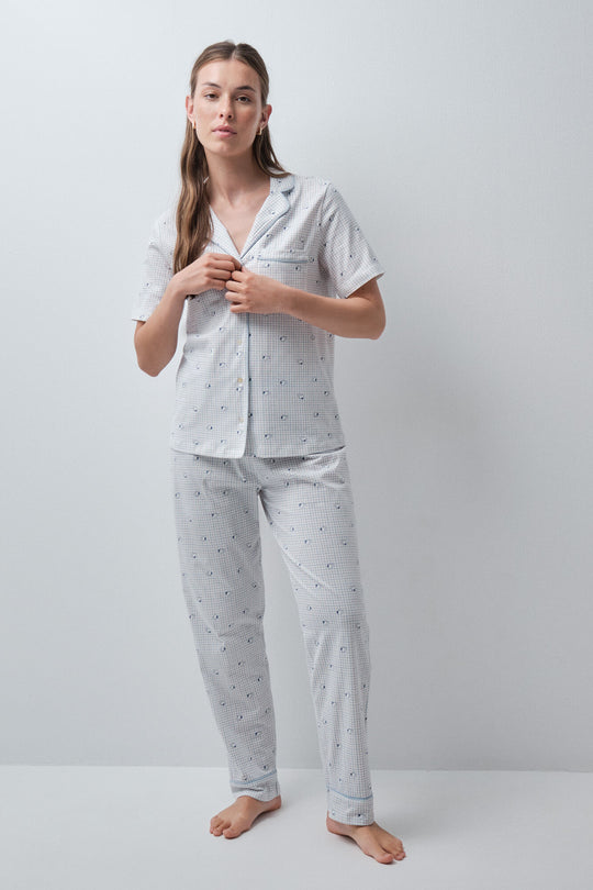 Snoopy cotton short sleeve long pyjamas