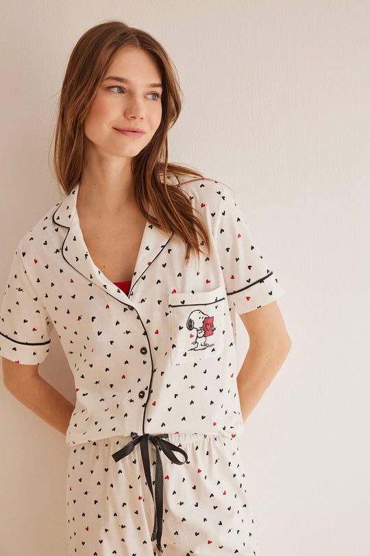 Classic Snoopy Capri pyjamas in 100% cotton
