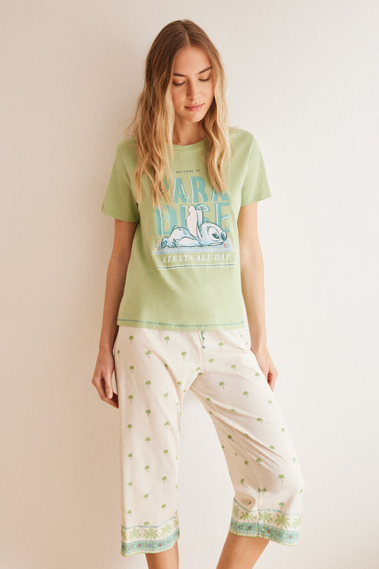100% Cotton Capri palm tree pyjamas