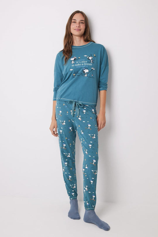 Long 100% cotton Snoopy pyjamas