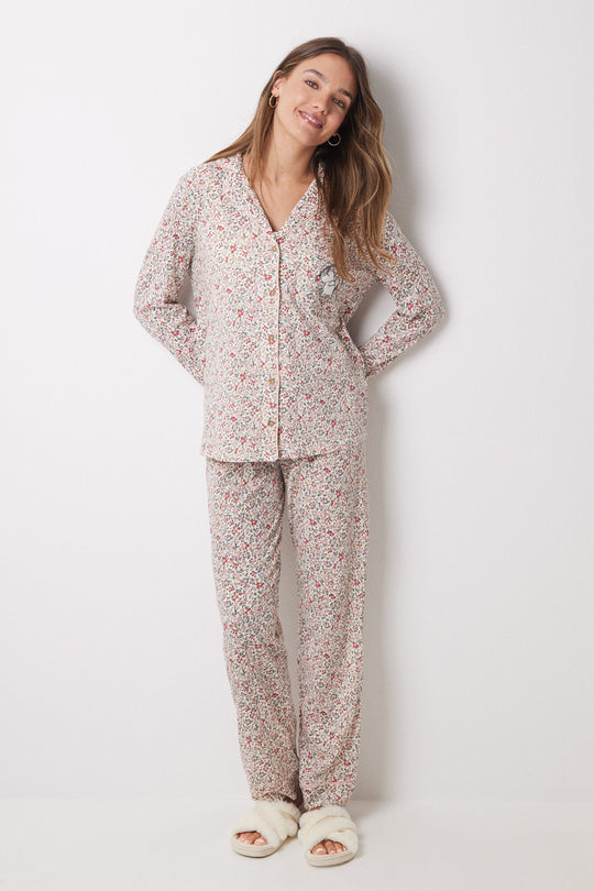 Floral 100% cotton classic pyjamas