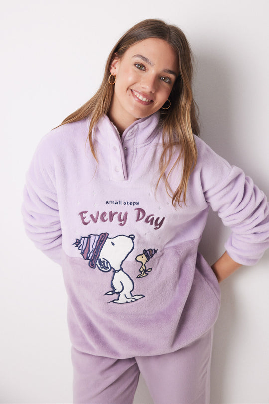 Long fleece Snoopy pyjamas