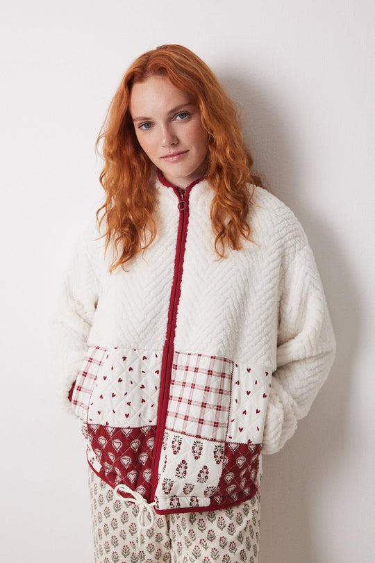 شيرلينغ مزيف مبطن قصير