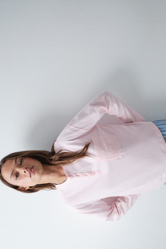 Pink cotton pocket T-shirt
