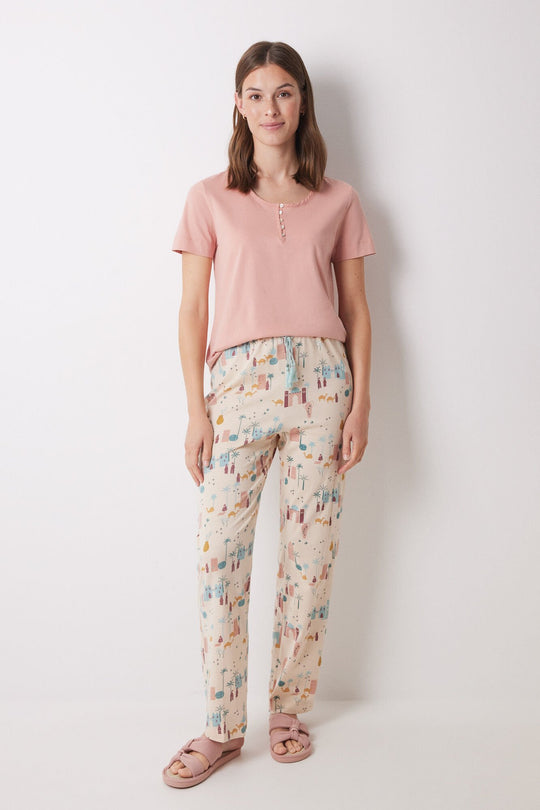 تيشيرت أخضر بأكمام قصيرة 100% قطن