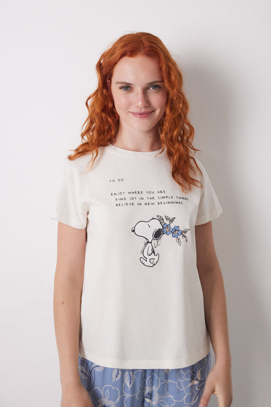100% cotton Snoopy short sleeve T-shirt