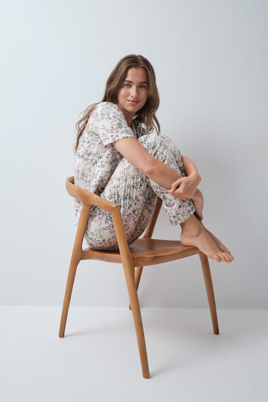 Floral short sleeve classic pyjamas