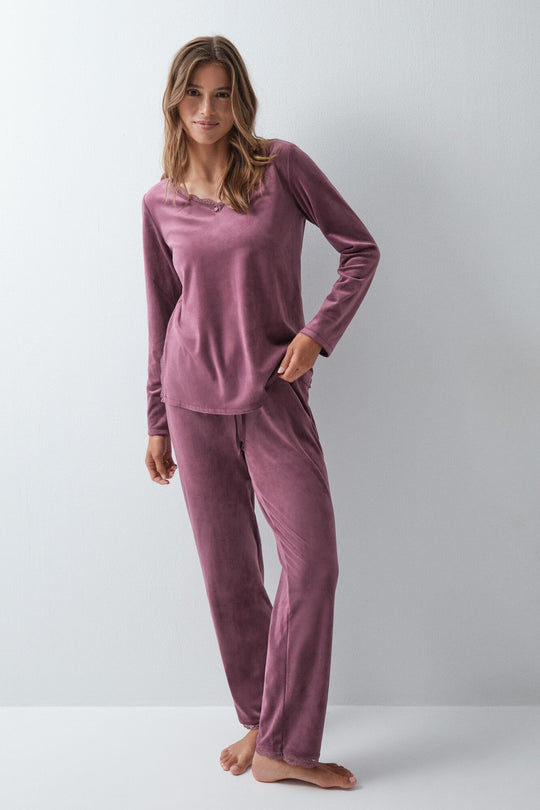 Burgundy long pyjamas