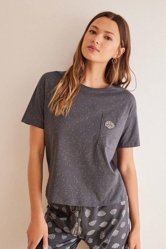 Long 100% cotton shell grey pyjamas