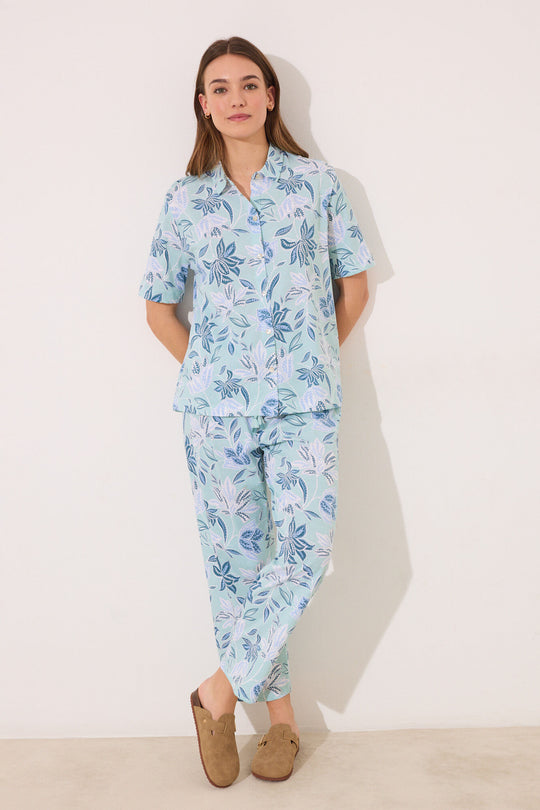 Capri classic pyjamas 100% cotton flowers