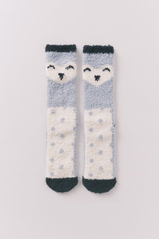 Medium blue bird long socks