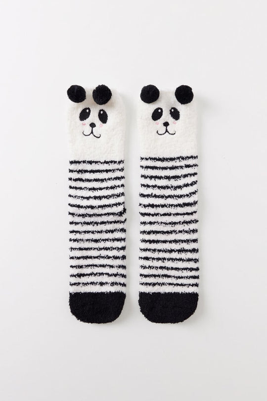 Panda bear fluffy socks