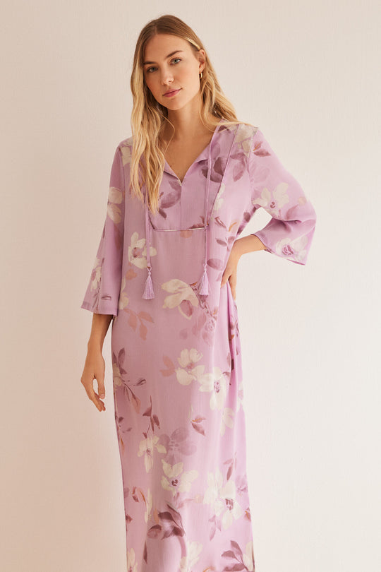 Floral kaftan dress
