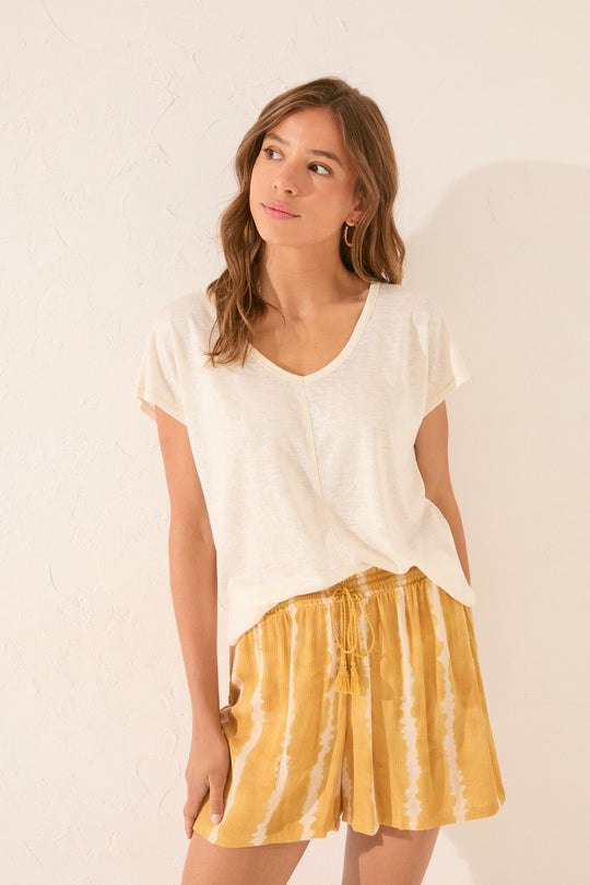 بنطلون نسائي بطبعة تاي داي عصرية