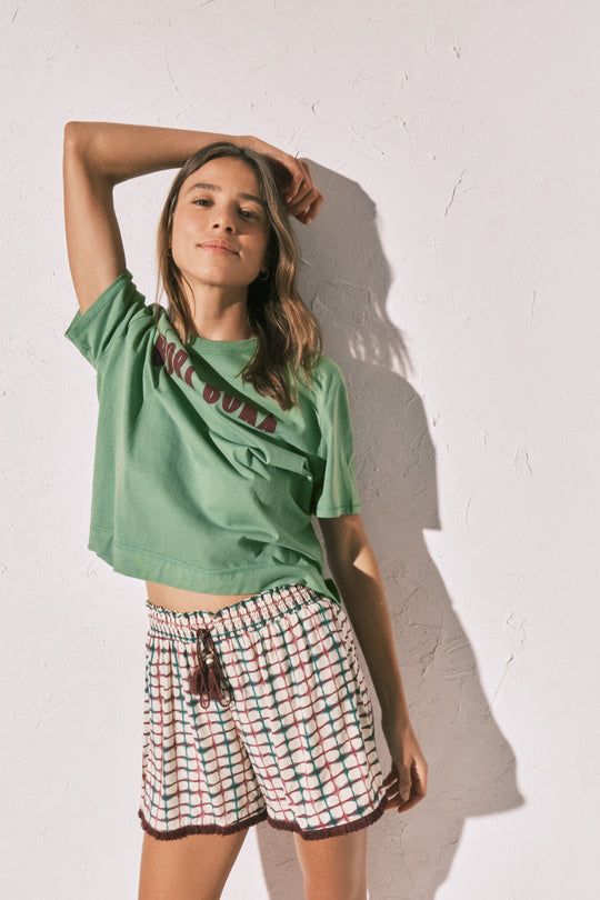 Plaid short trousers