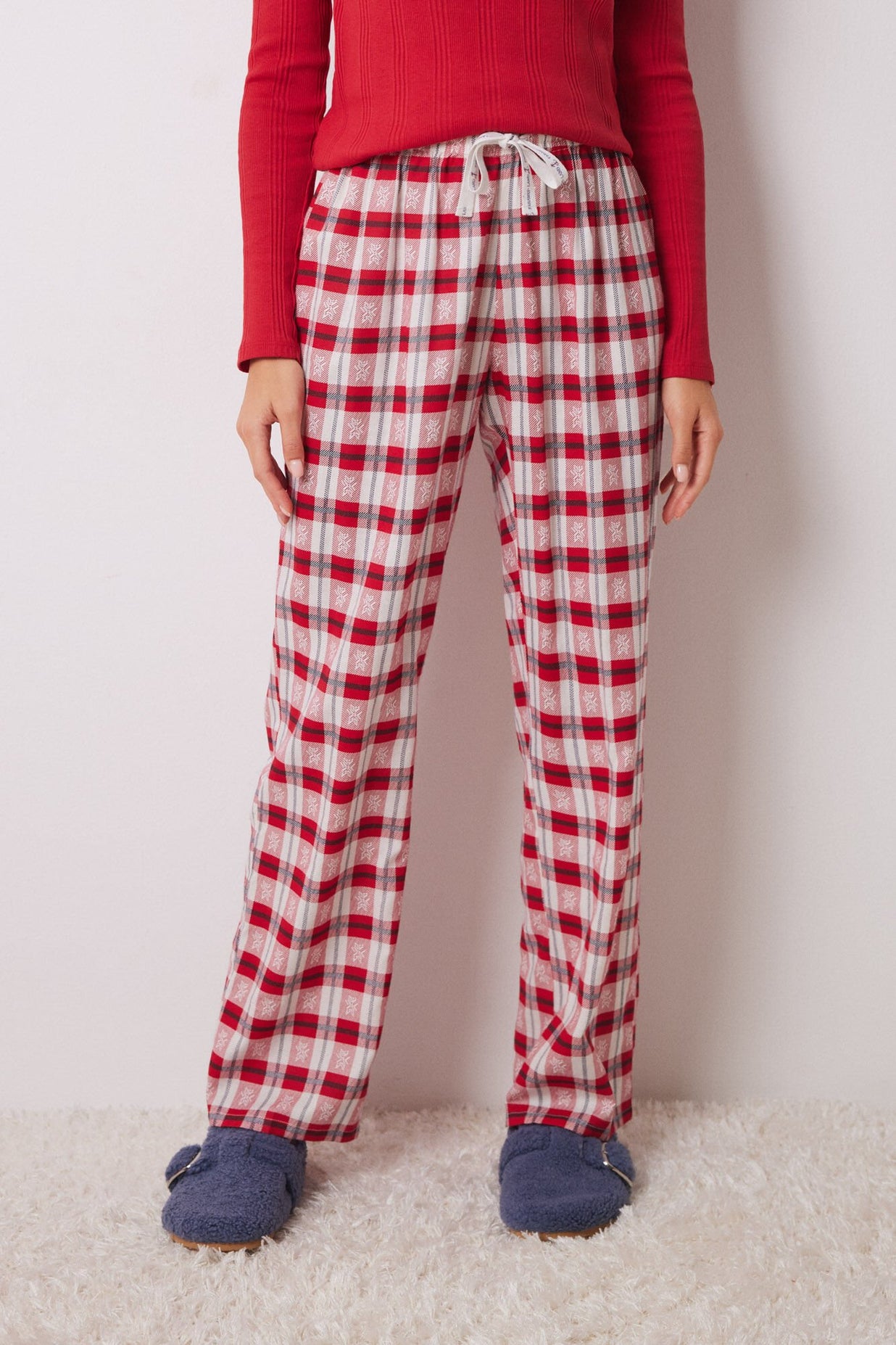 Women'secret|Red Print Bottom|Red plaid pyjamas pants – Women