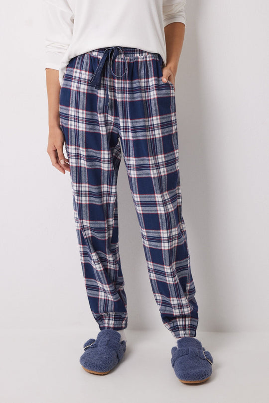 سروال جزر قطن 100% بمربعات