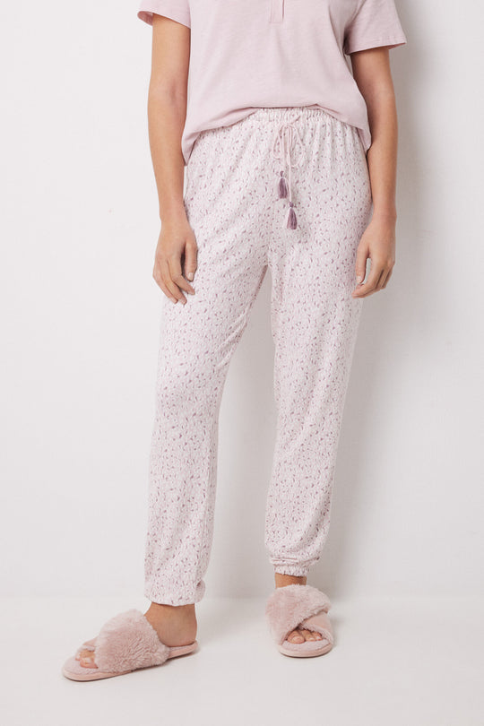 بنطلون ضيق بنقشة حيوانات بملمس فائق النعومة