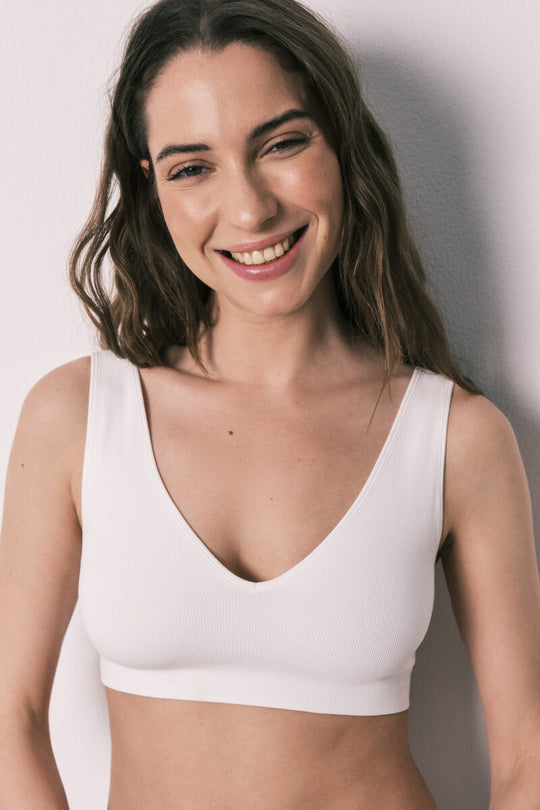 White clean cut plain halter top