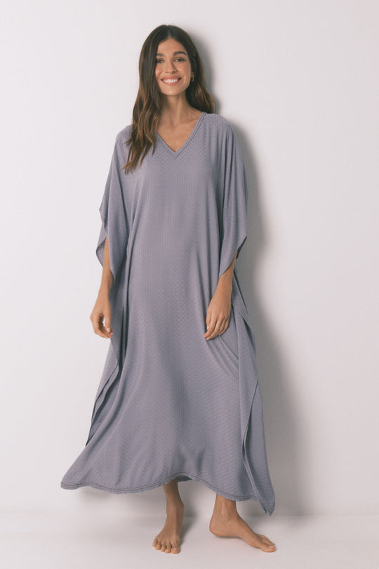 قفطان رمادي من الفيسكوز