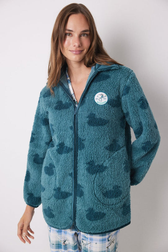 حياكة دائرية قصيرة الأكمام بلون أخضر