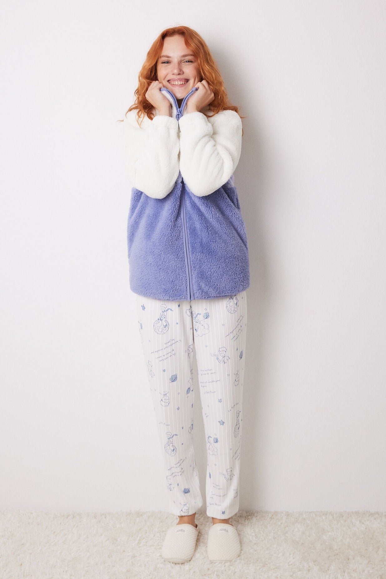 Women'Secret Short faux shearling robe 