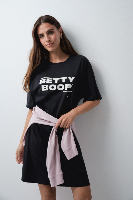 Dark grey short nightgown Betty Boop