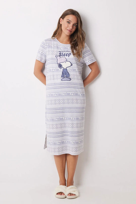 Snoopy super soft midi nightgown