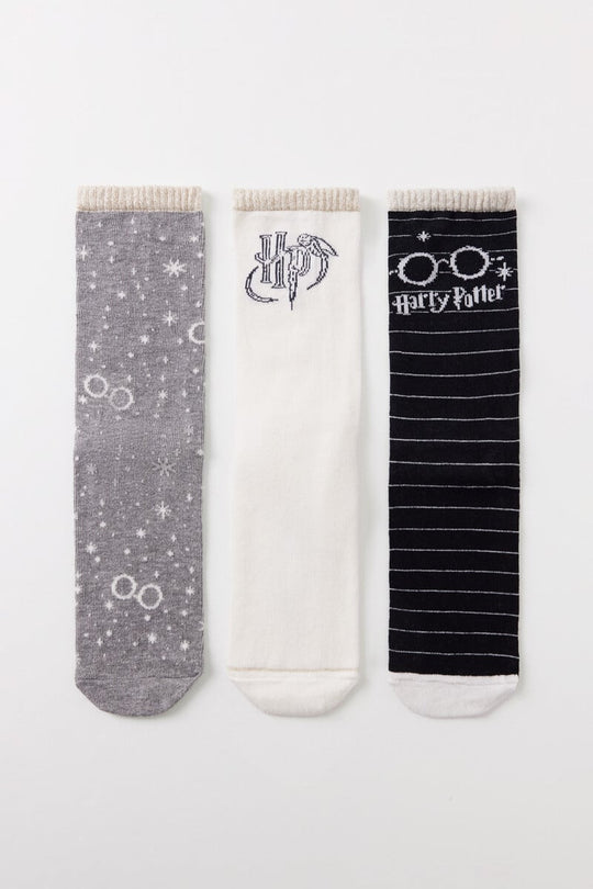 Pack of 3 high socks Harry Potter
