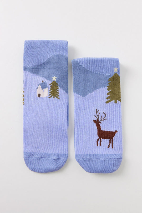Pack of 3 snowy landscape high socks