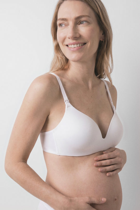 White padded triangle maternity bra LOVELY