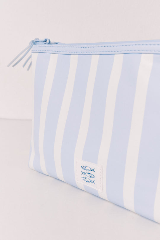 Blue striped medium vanity case