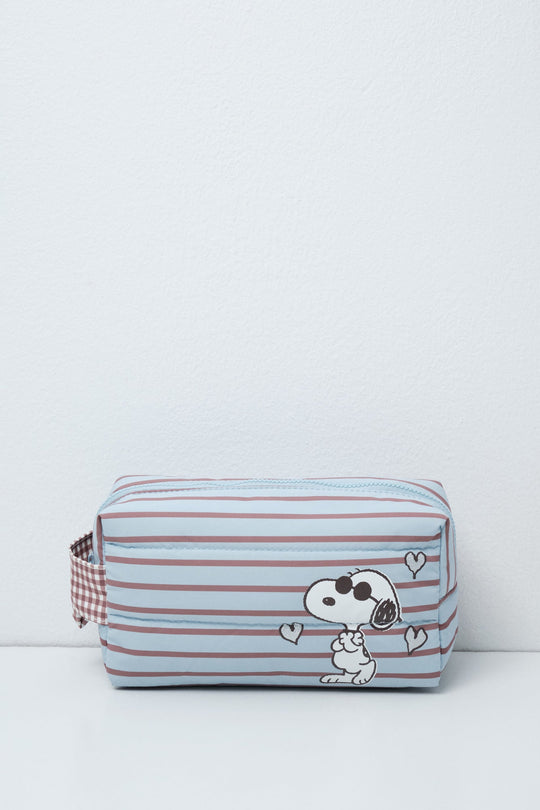 Blue Snoopy print vanity case