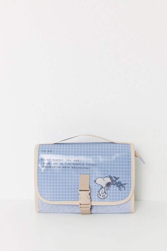 Medium blue Snoopy vanity case