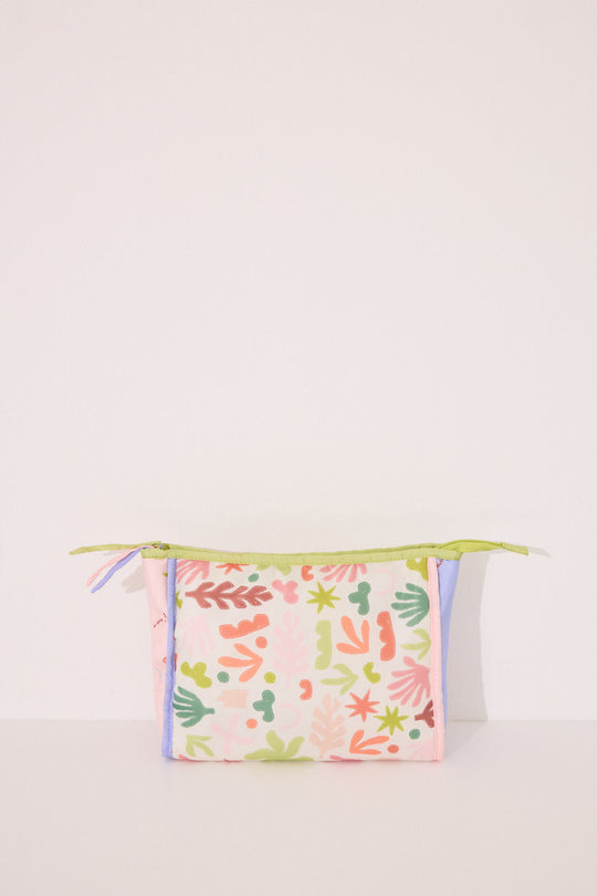 Medium multicoloured leaves vanity case