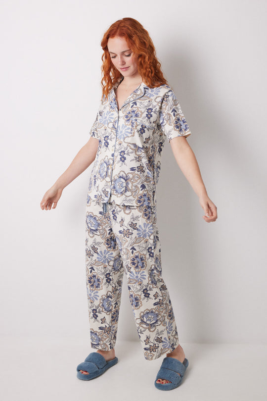 Capri classic pyjamas 100% cotton flowers