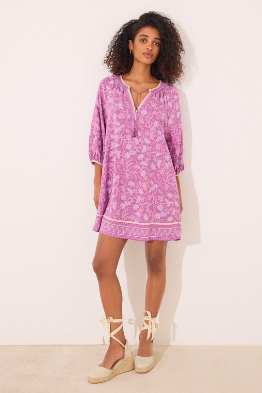 Viscose camisole with boho floral print