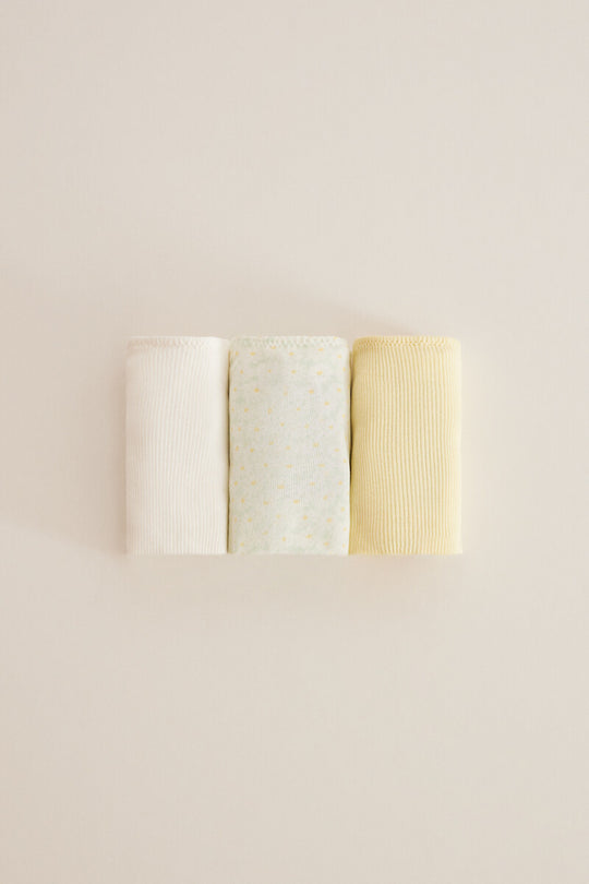 3-pack yellow wide-side panties