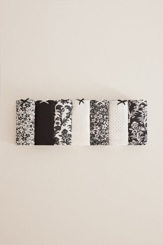 7-pack of B&W Brazilian panties