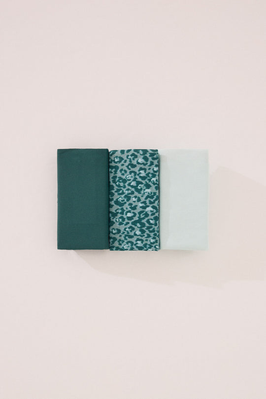 Pack of 3 wide microfibre Brazilian panties