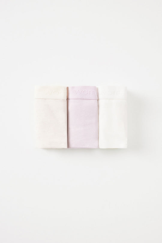 طقم 3 سراويل داخلية قطنية واسعة بشعار