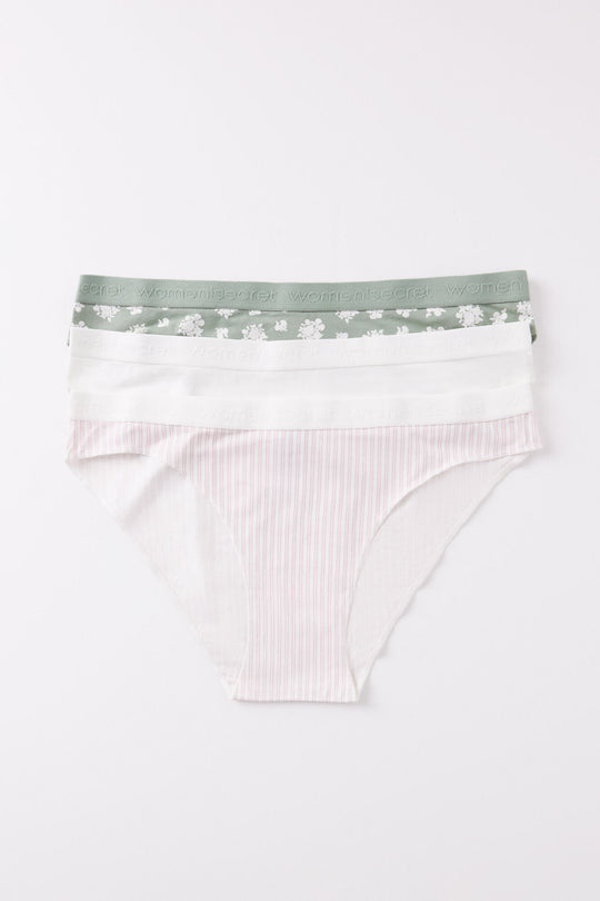 Pack of 3 classic cotton panties with logo